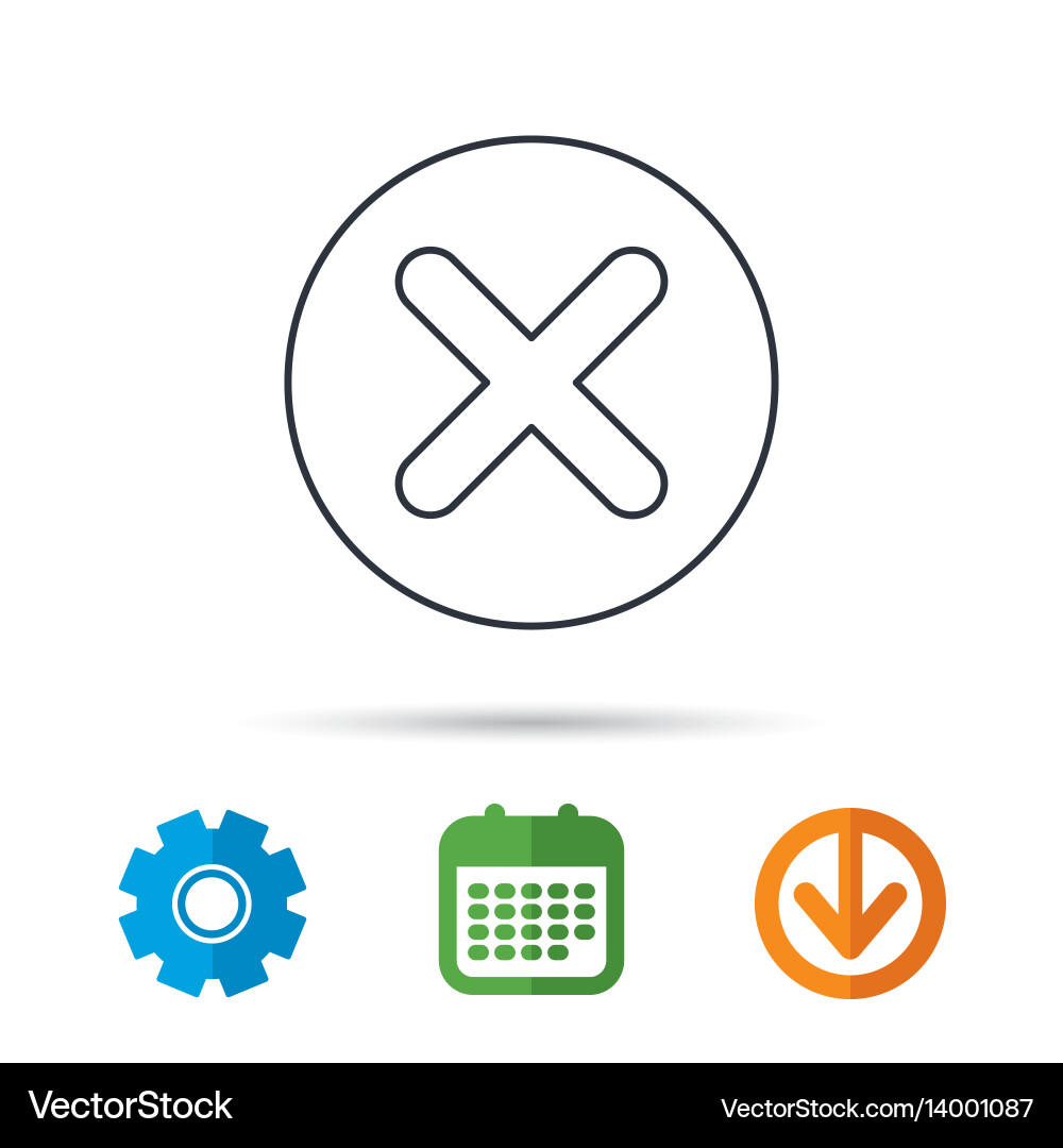 Delete icon decline or remove sign vector image