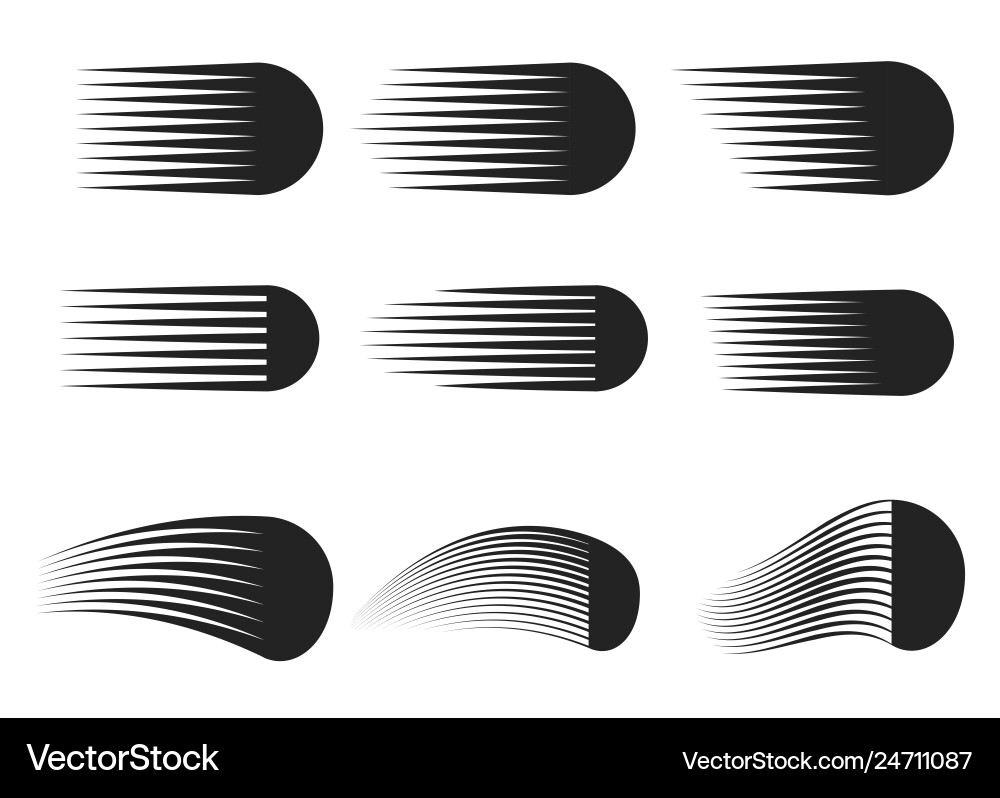 Dynamic Speed Lines - Motion Effect vector image