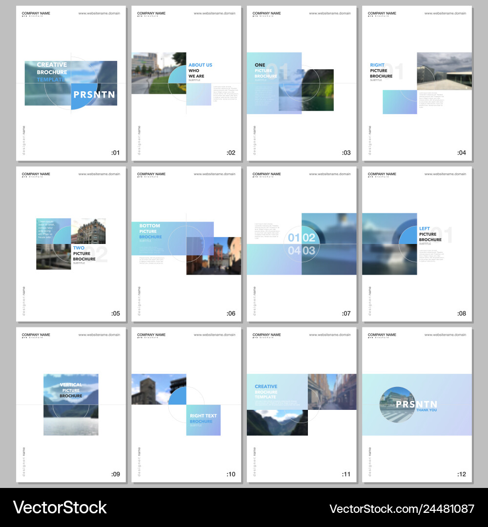 Minimal brochure templates with colorful gradient Vector Image