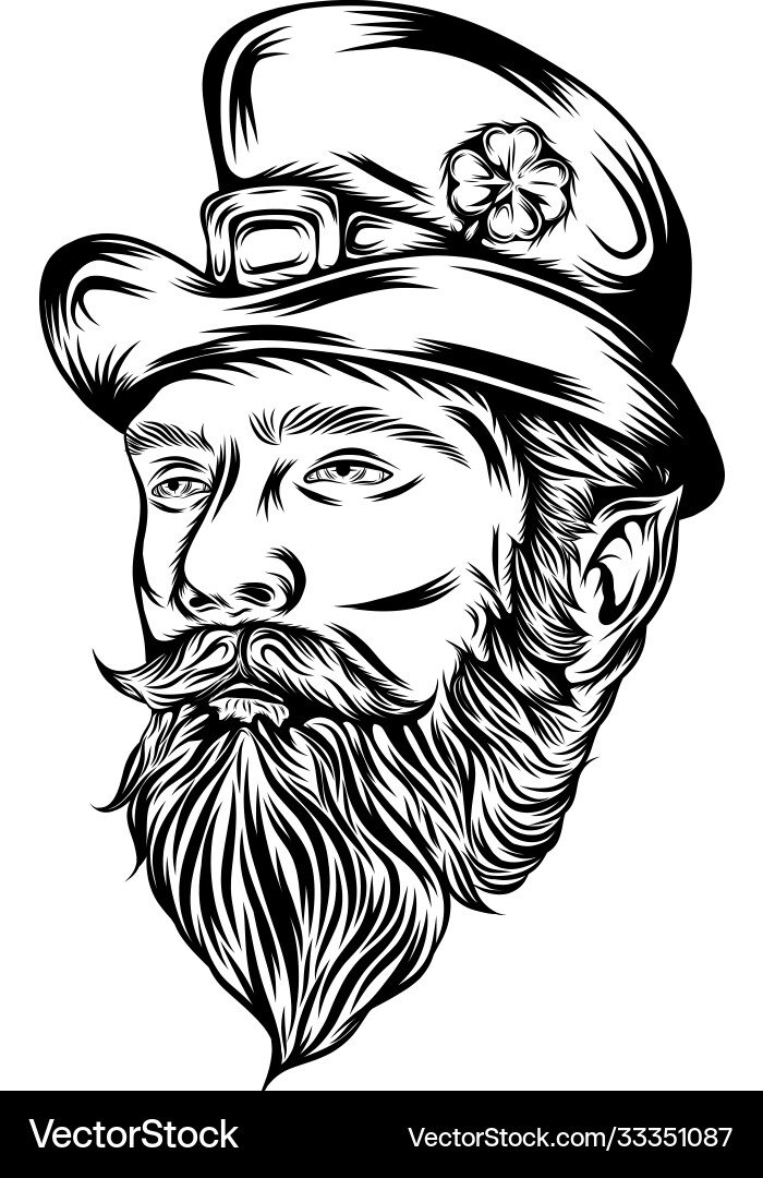 Saint patrick head mascot Saint patrick head mascot Vector Image