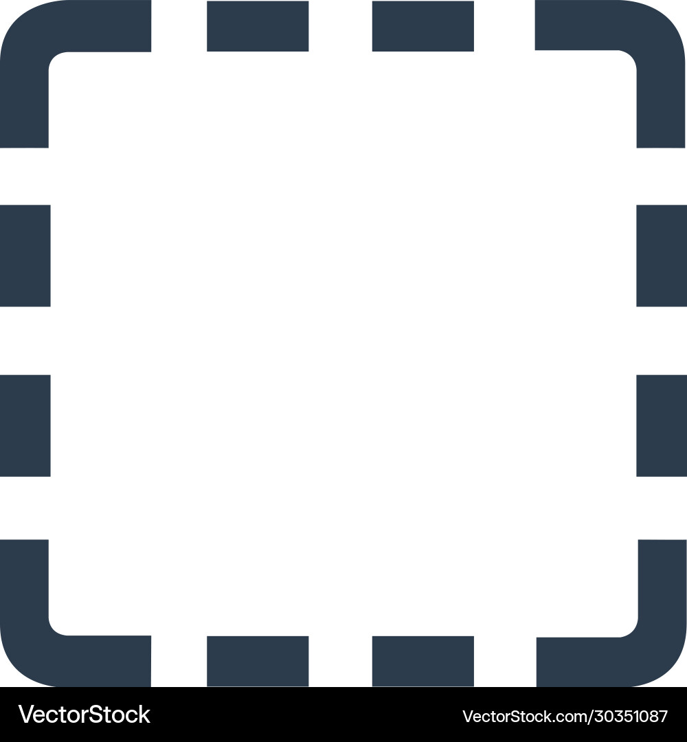 Selection dashed rectangle with pointer in stock Selection dashed rectangle with pointer in stock vector image