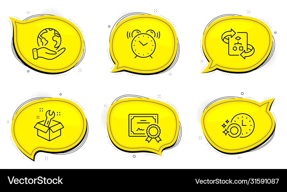 Technical algorithm dishwasher timer and spanner Technical algorithm dishwasher timer and spanner vector image
