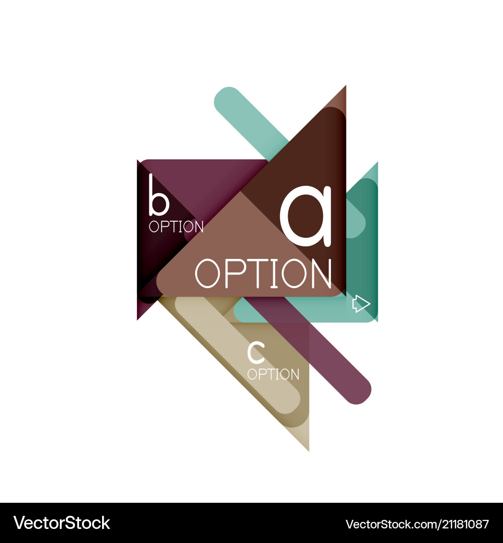 Triangle data visualization design option Vector Image