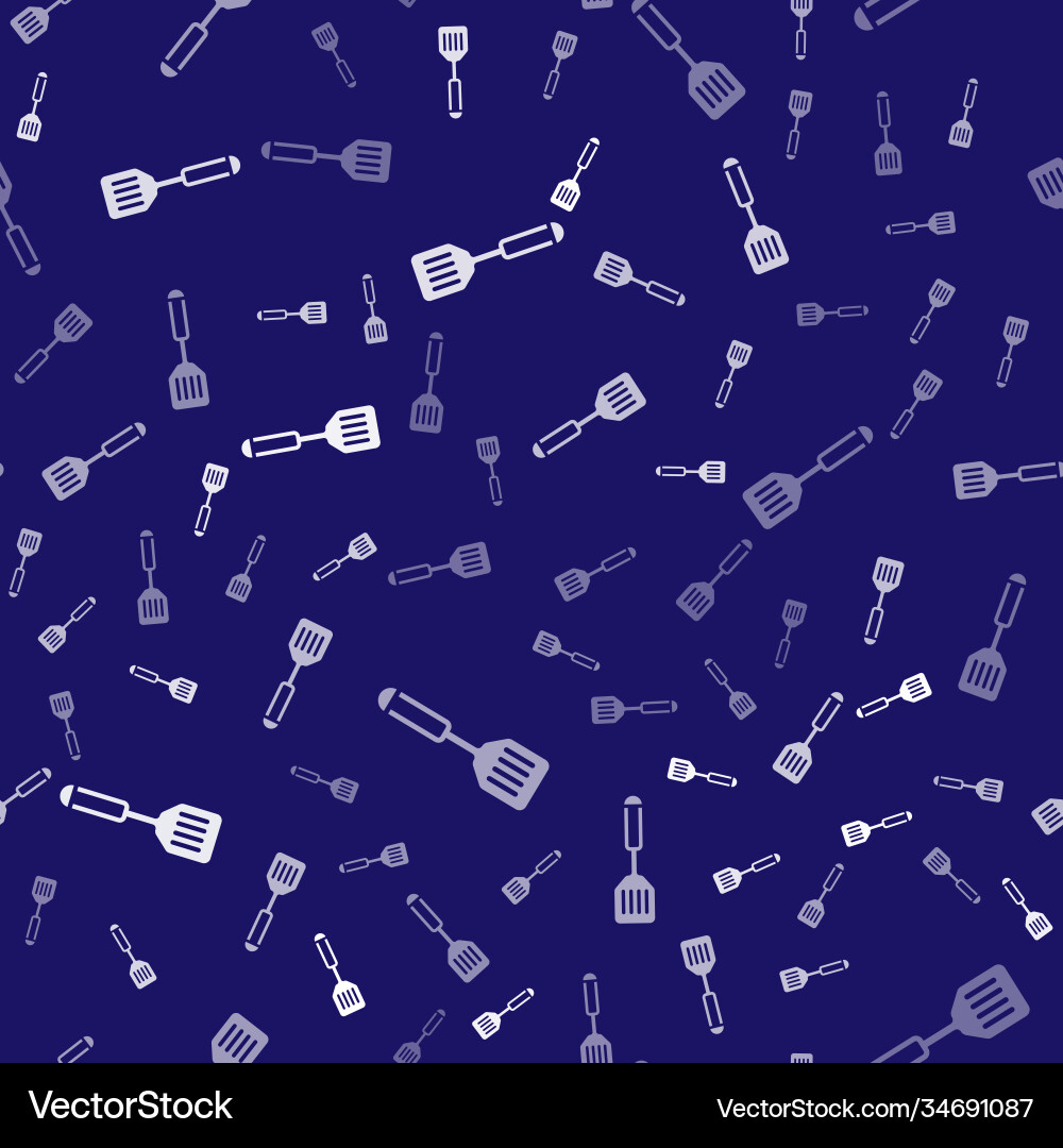 White spatula icon isolated seamless pattern Vector Image