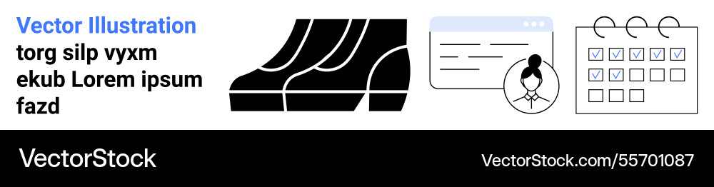 Workflow management with calendar profile Workflow management with calendar profile vector image