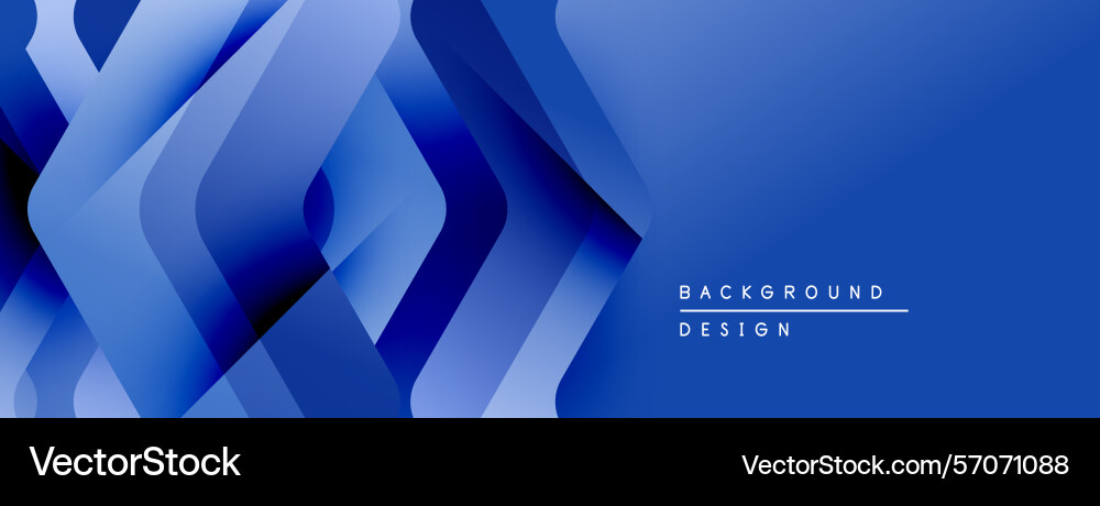 Abstract blue geometric shapes create dynamic Vector Image