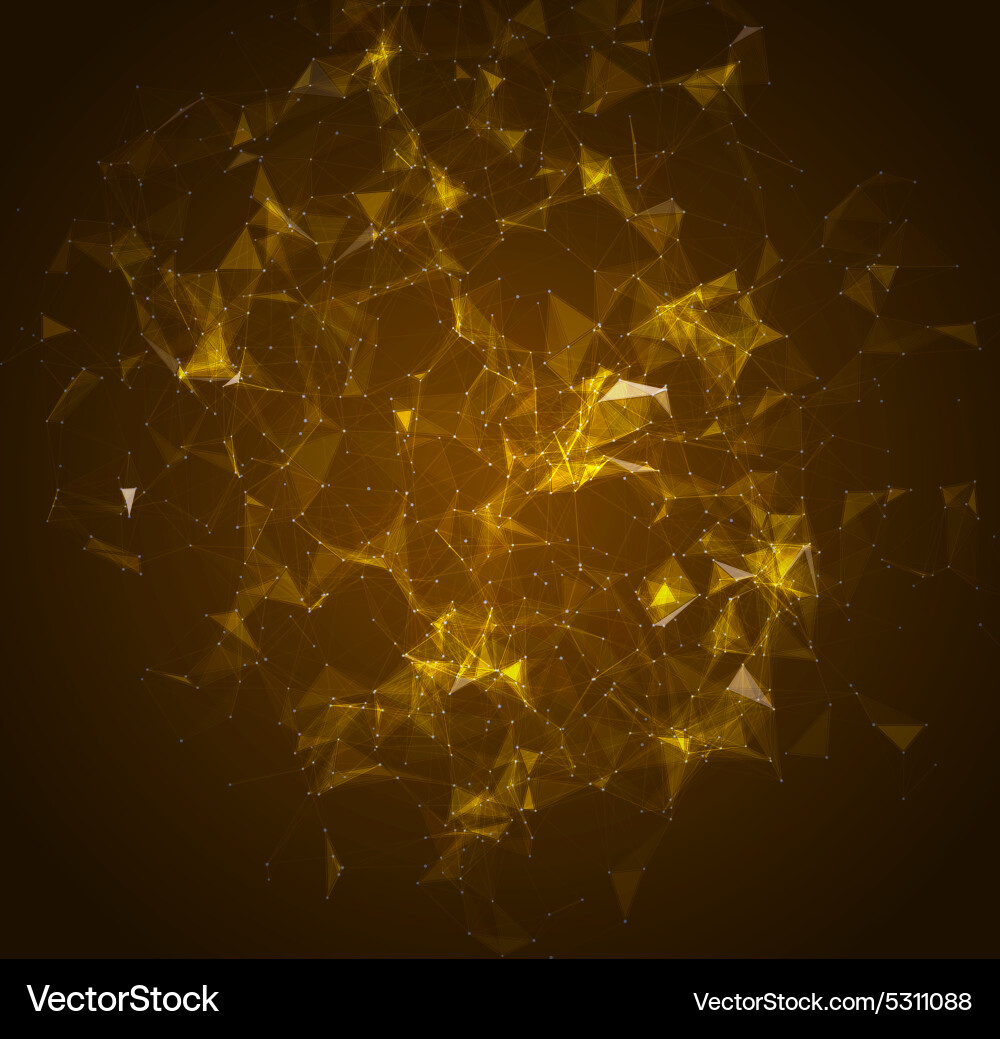 Abstract mesh background with circles lines Vector Image