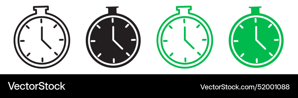 Clock icon time management and scheduling ideal vector image