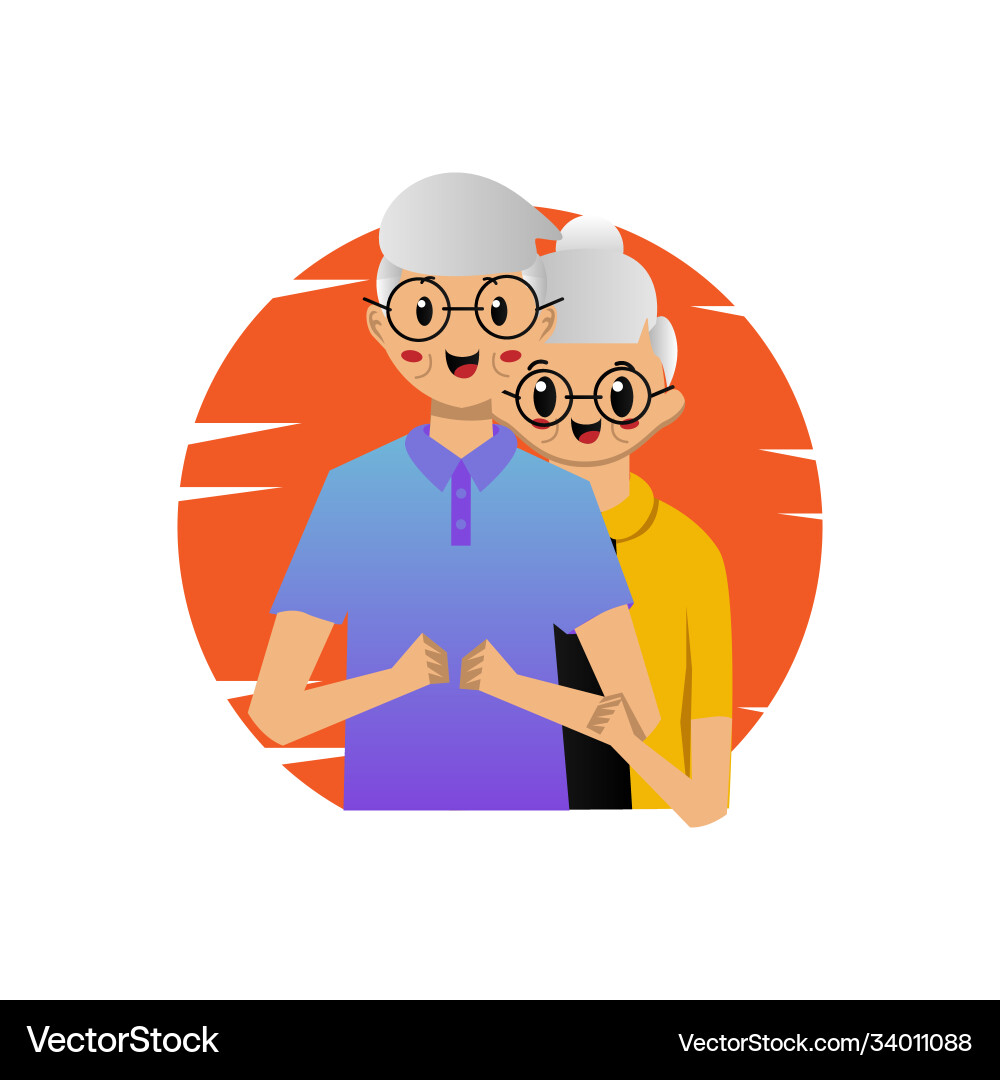 Grandparents design isolated on white background Grandparents design isolated on white background vector image