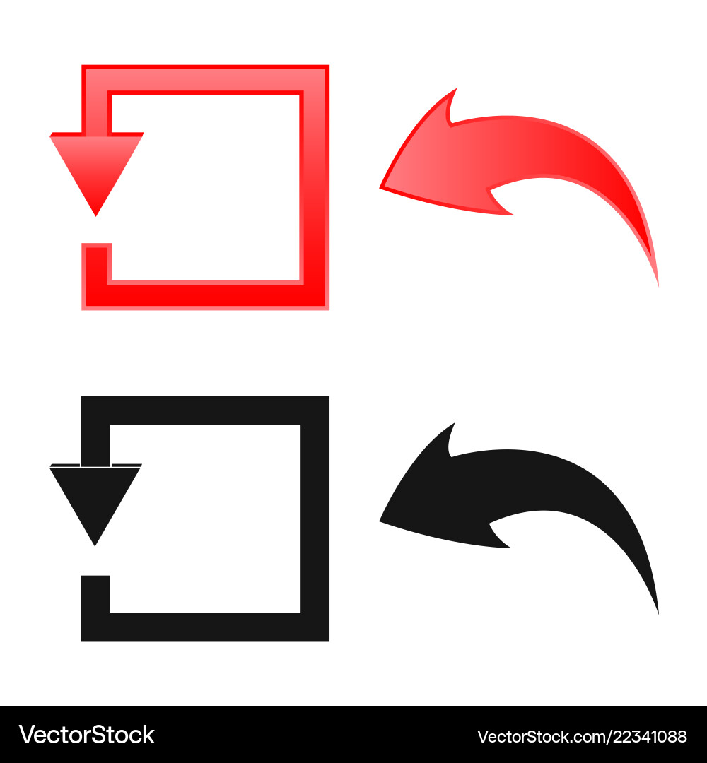 Isolated object of element and arrow symbol set Isolated object of element and arrow symbol set vector image