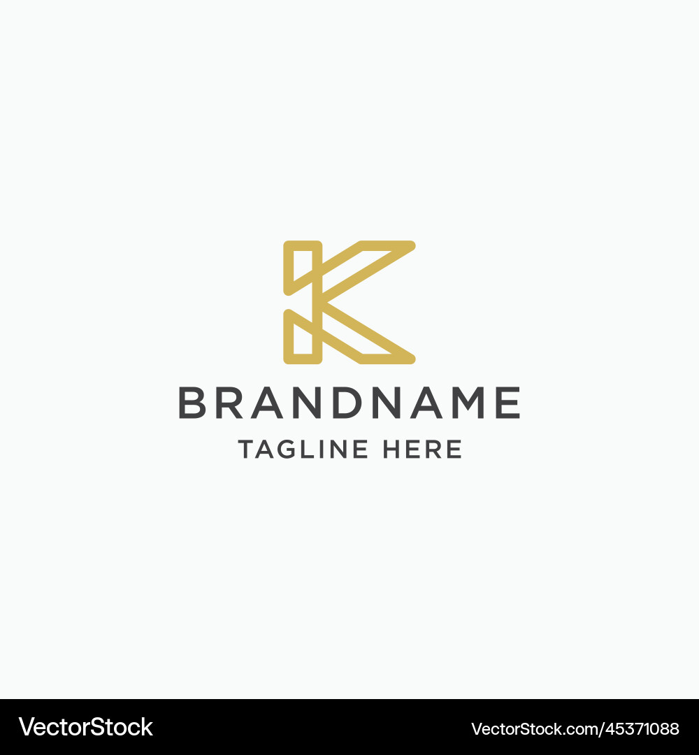 Letter k initial logo icon design template flat Letter k initial logo icon design template flat vector image