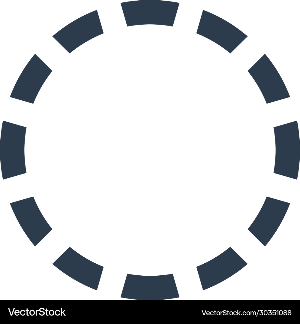 Selection dashed circle with pointer in stock Selection dashed circle with pointer in stock vector image
