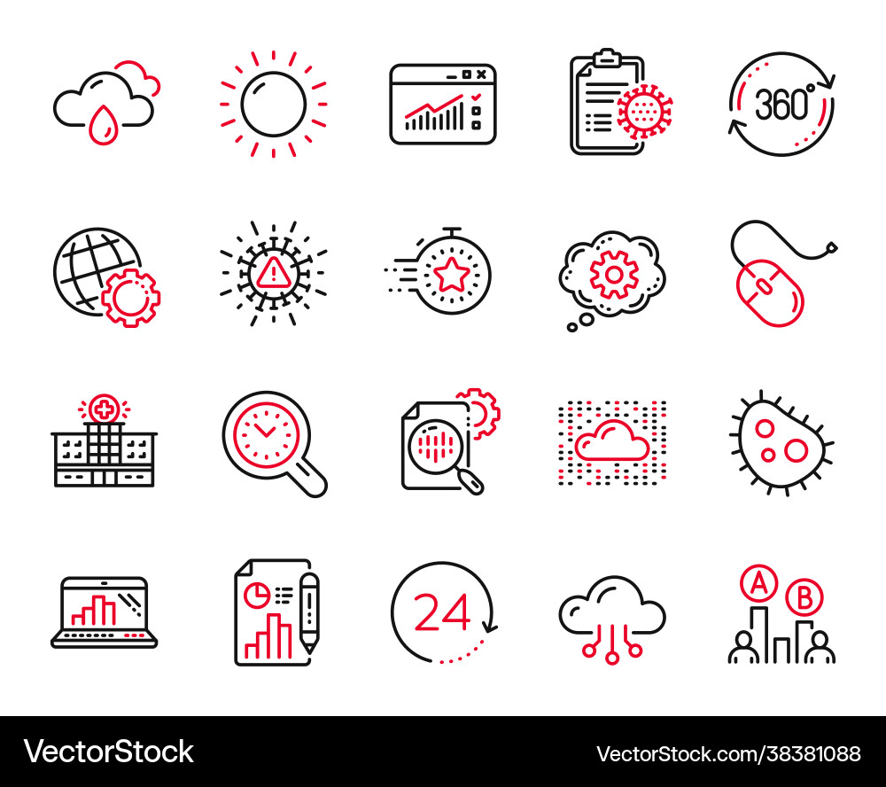 Set science icons related to graph Set science icons related to graph vector image