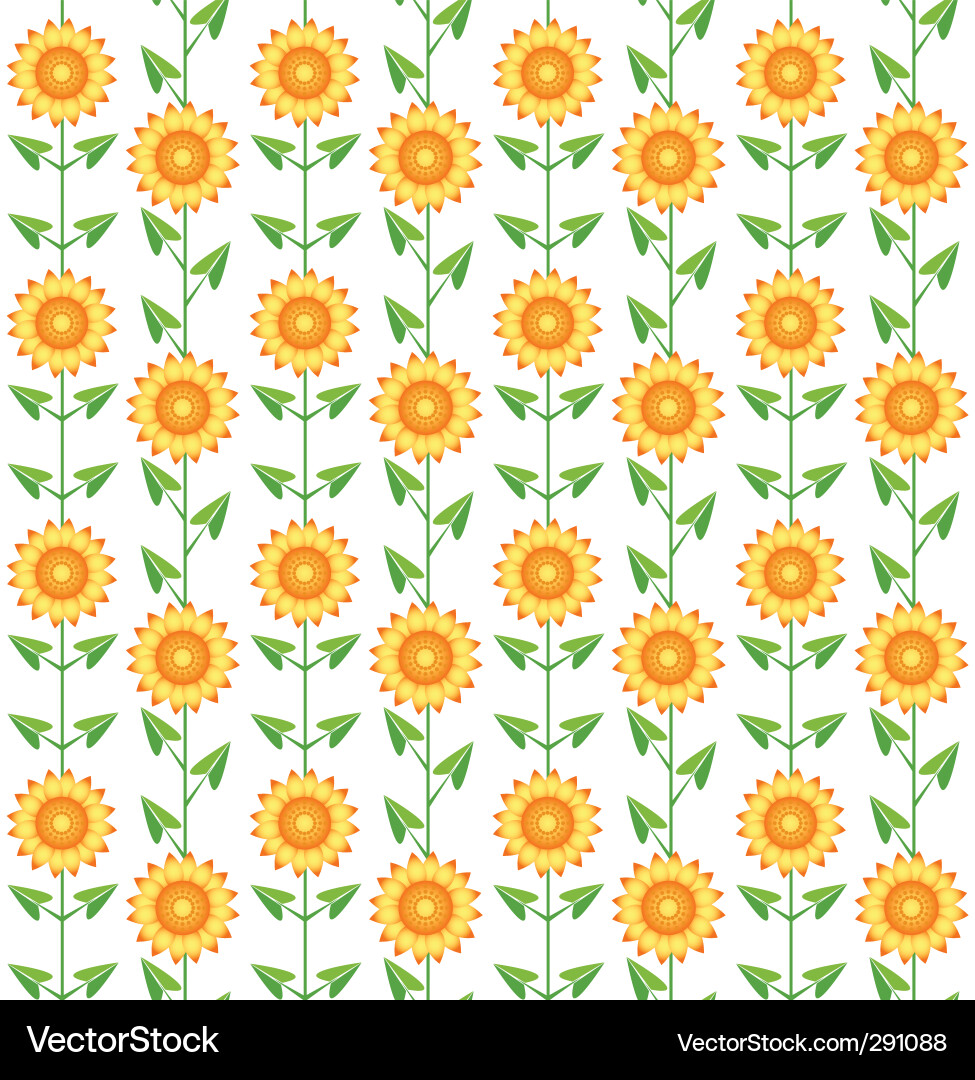 Sunflower Pattern Vector Image