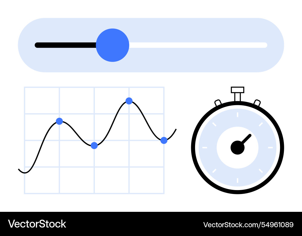 Data analysis and performance measurement tools Vector Image
