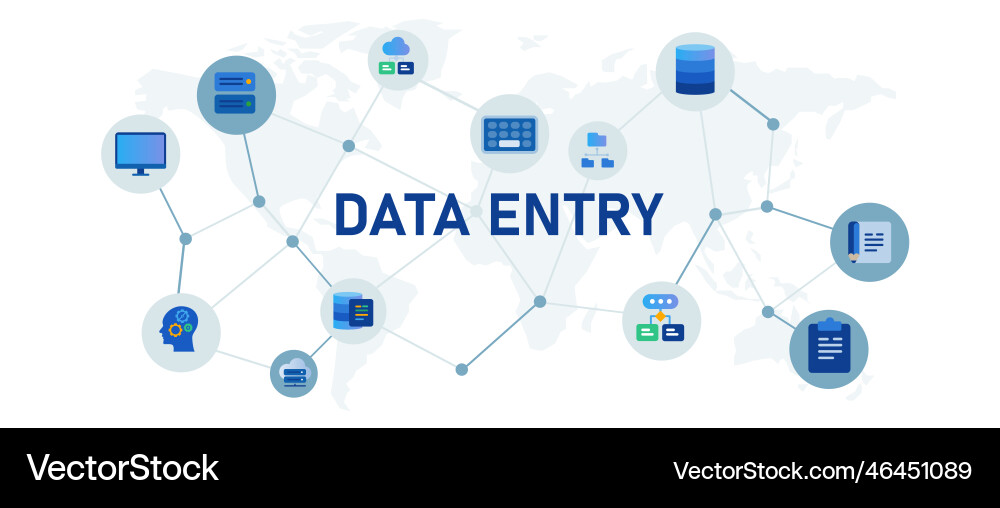 Dateneingabe Auftragseingabetext in Datenbanktastatur Dateneingabe Auftragseingabetext in Datenbanktastatur vektorbild