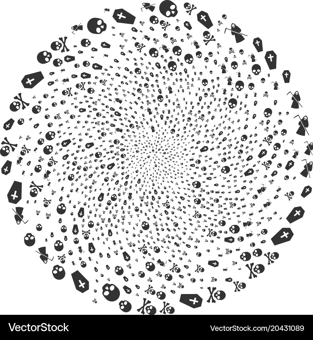 Death curl exploding globula vector image