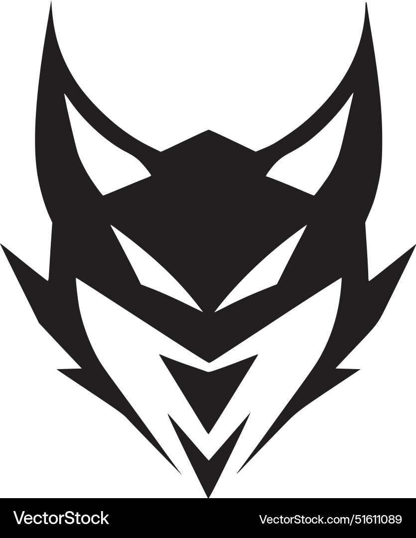 Fox - black and white Royalty Free Vector Image