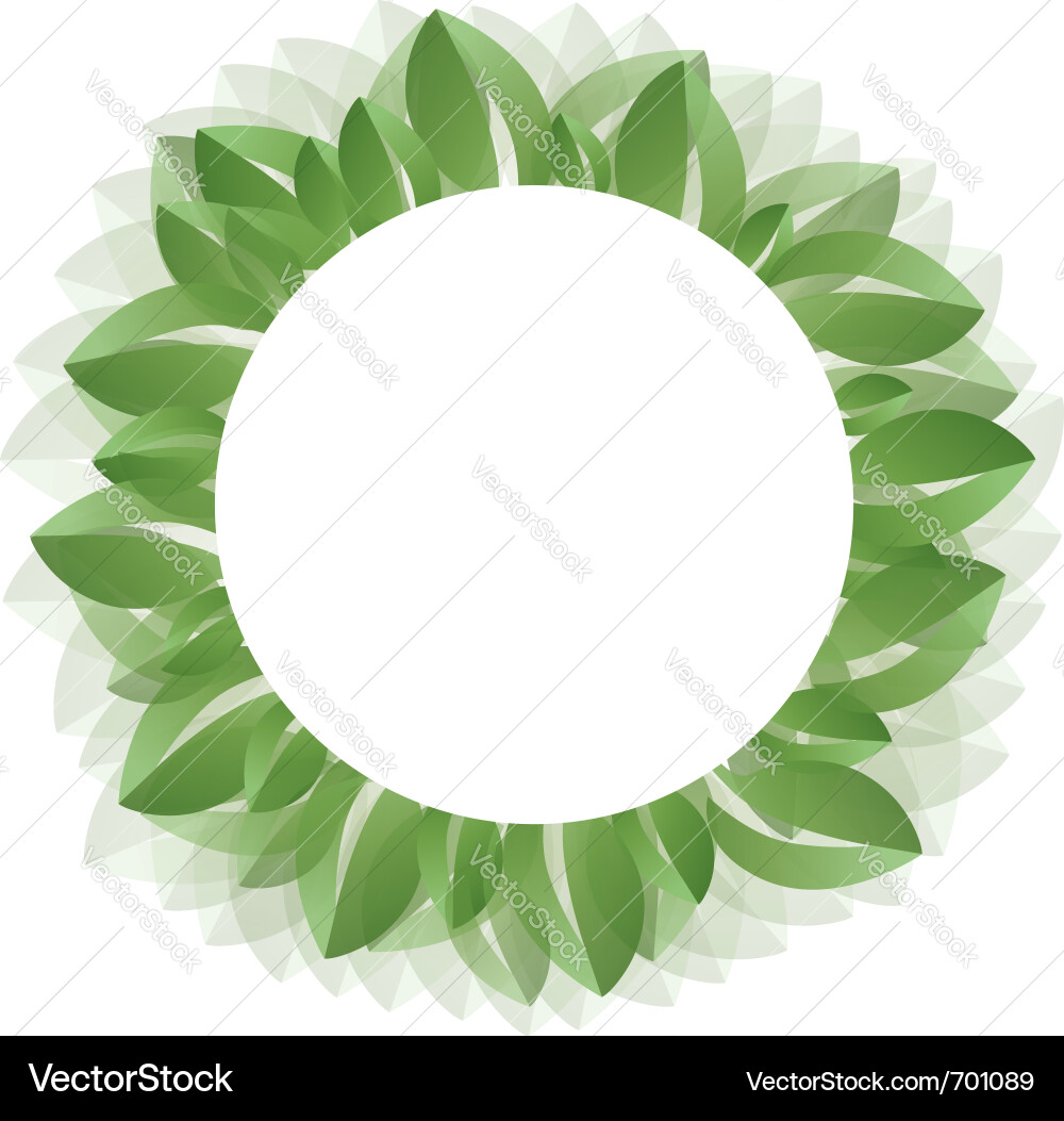Green leaves frame Royalty Free Vector Image - VectorStock