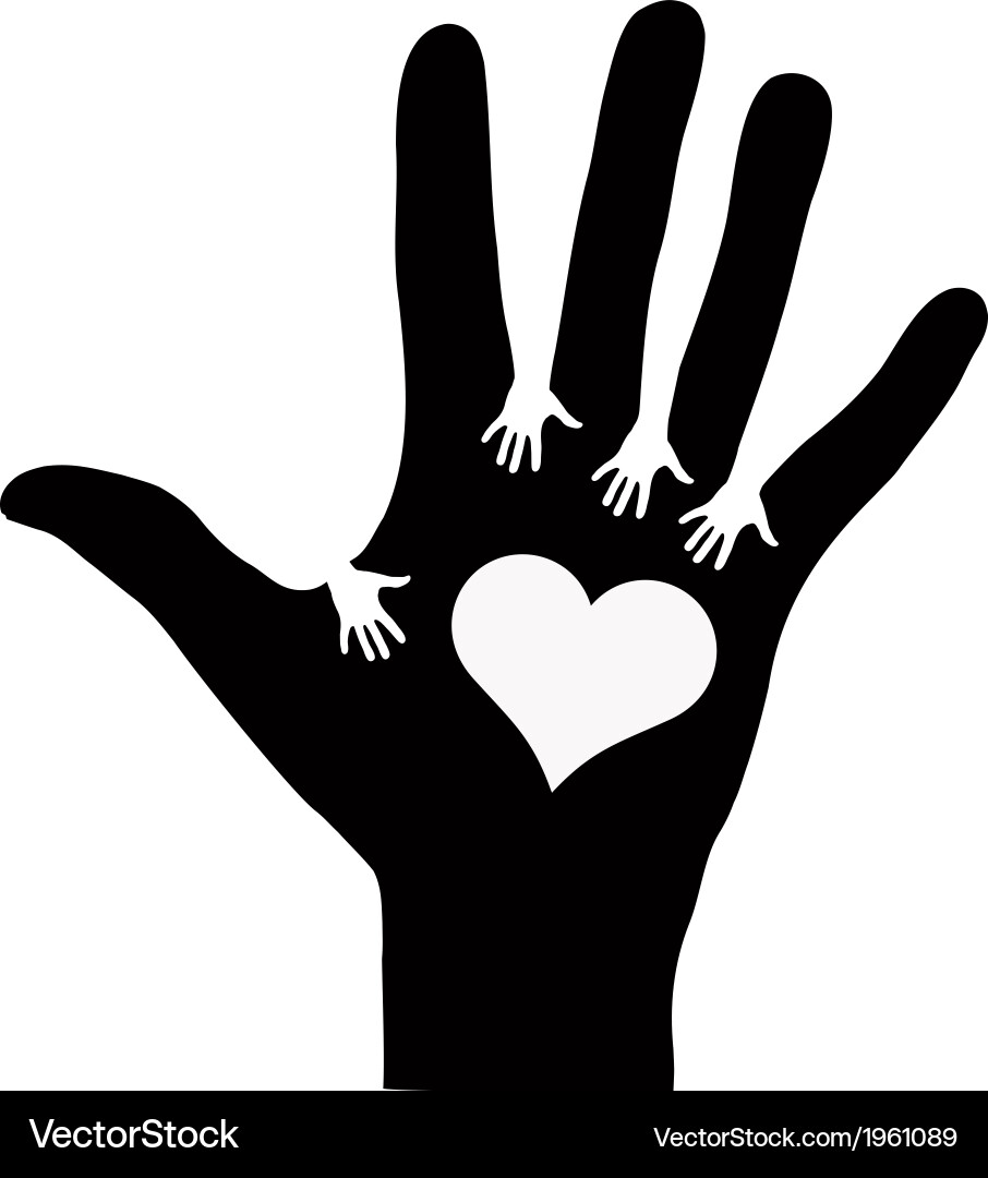 Hands Connecting - Support & Unity Vector Image