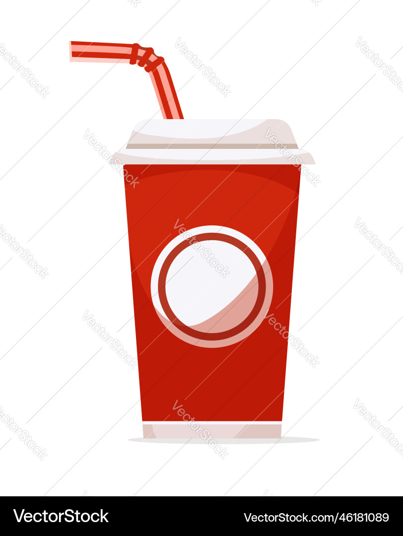 Paper cup for drinks with lid Royalty Free Vector Image