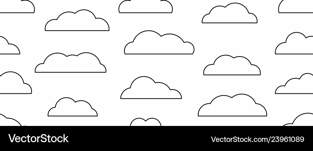 Seamless pattern with cloud vector image