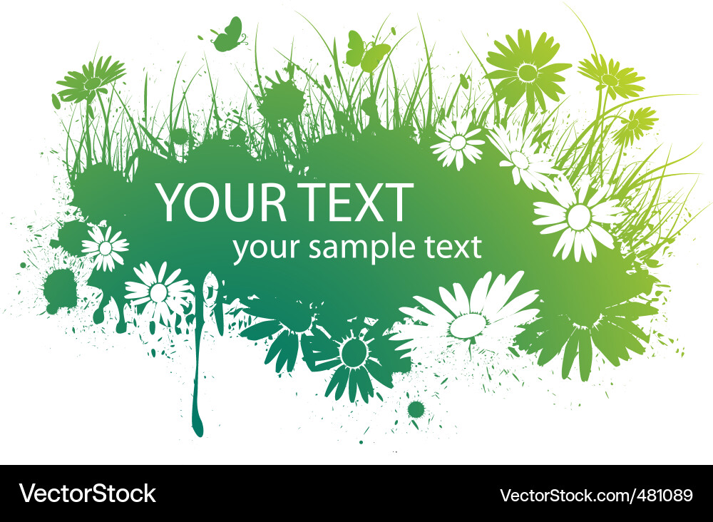Spring Floral Banner - Botanical vector image