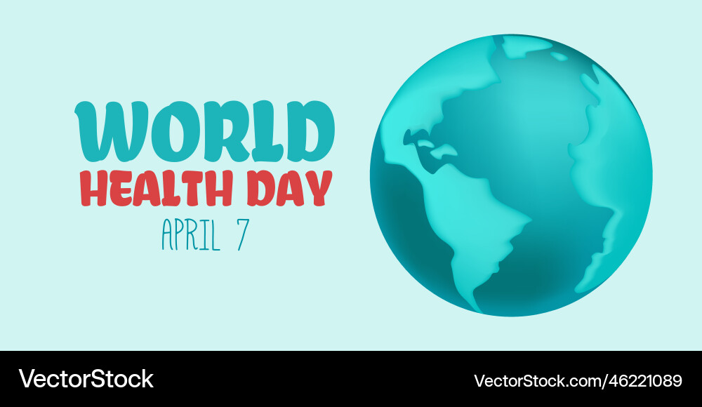Weltgesundheitstag ist ein globales Bewusstsein Weltgesundheitstag ist ein globales Bewusstsein vektorbild