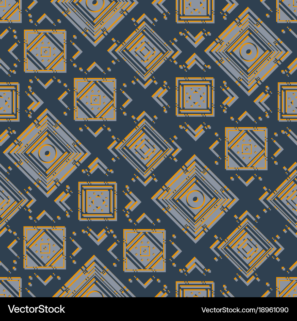 Abstract geometric pattern with squares vector image