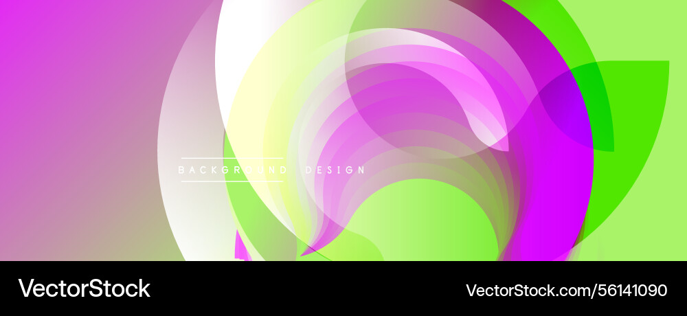 Abstract vibrant design overlapping layers create Vector Image