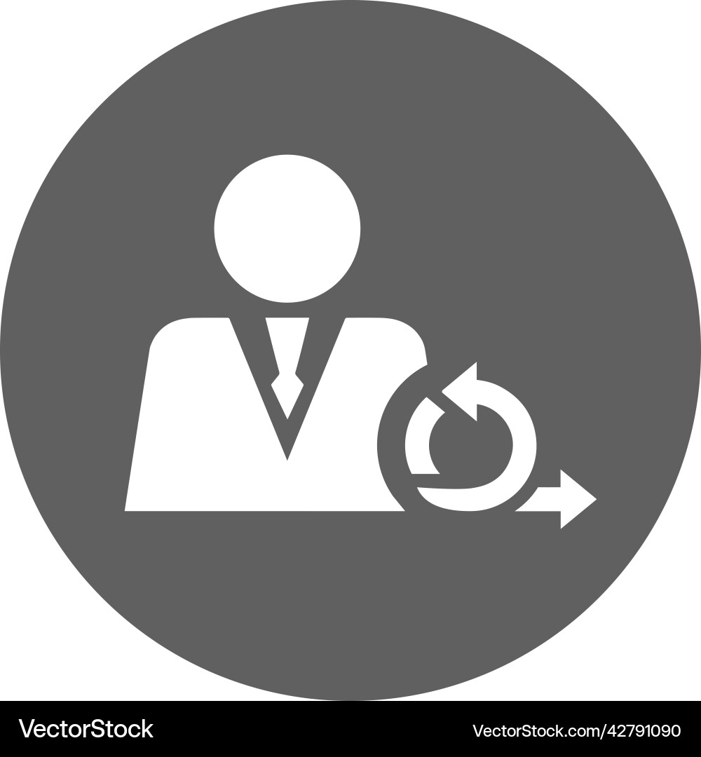 Agile manager scrum icon gray graphics Vector Image