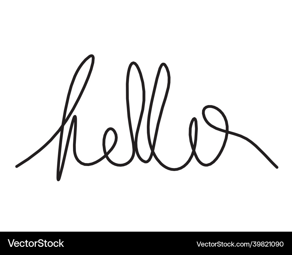 As continuous line drawing on white background Vector Image