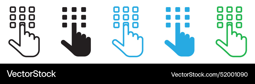 Code lock icon line art Code lock icon line art vector image