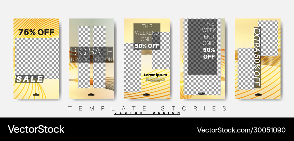 Editable story background template design web Editable story background template design web vector image