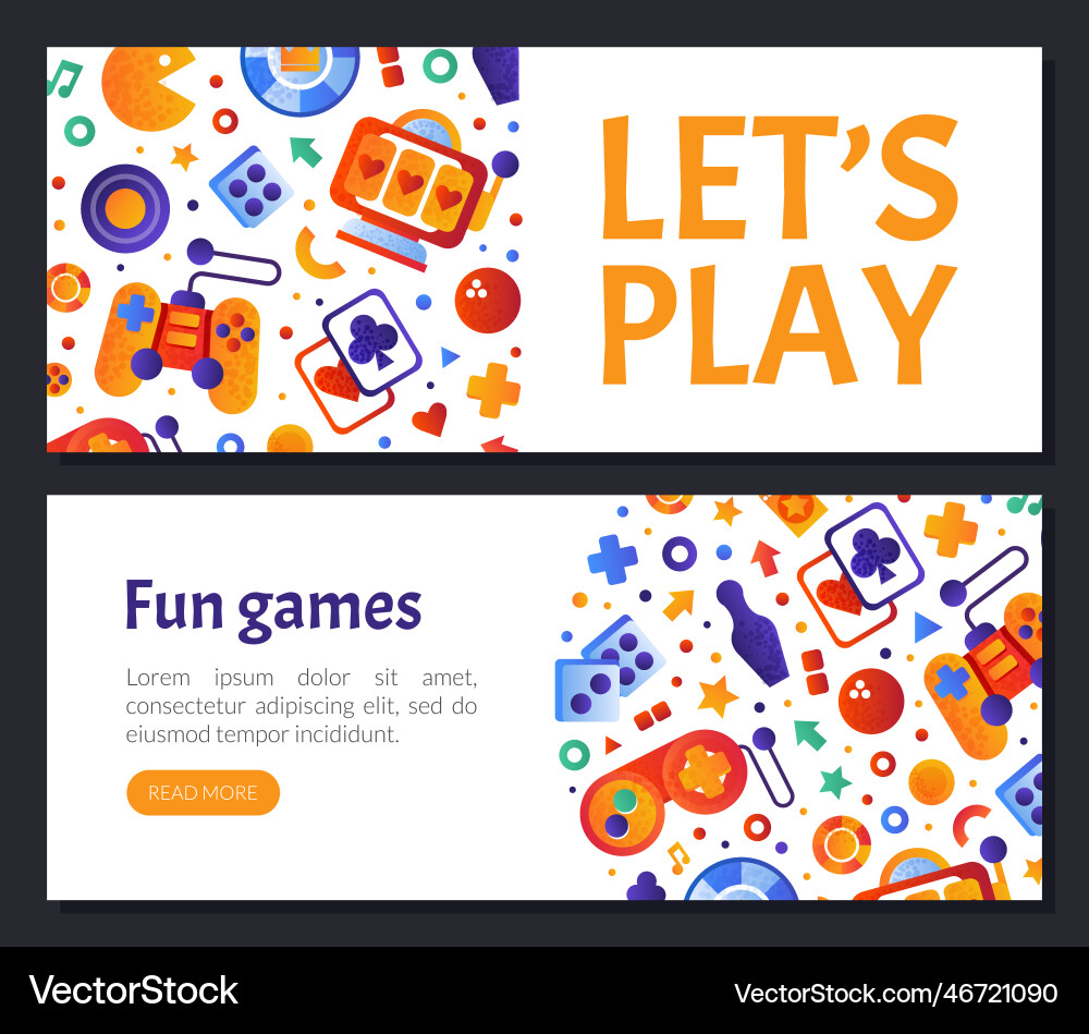 Game and entertainment object web design Game and entertainment object web design vector image