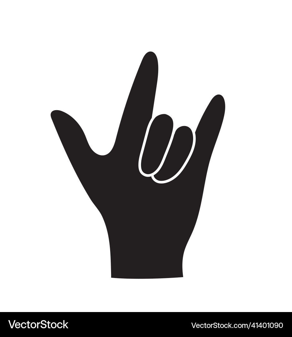 I love you language hand sign icon I love you language hand sign icon vector image