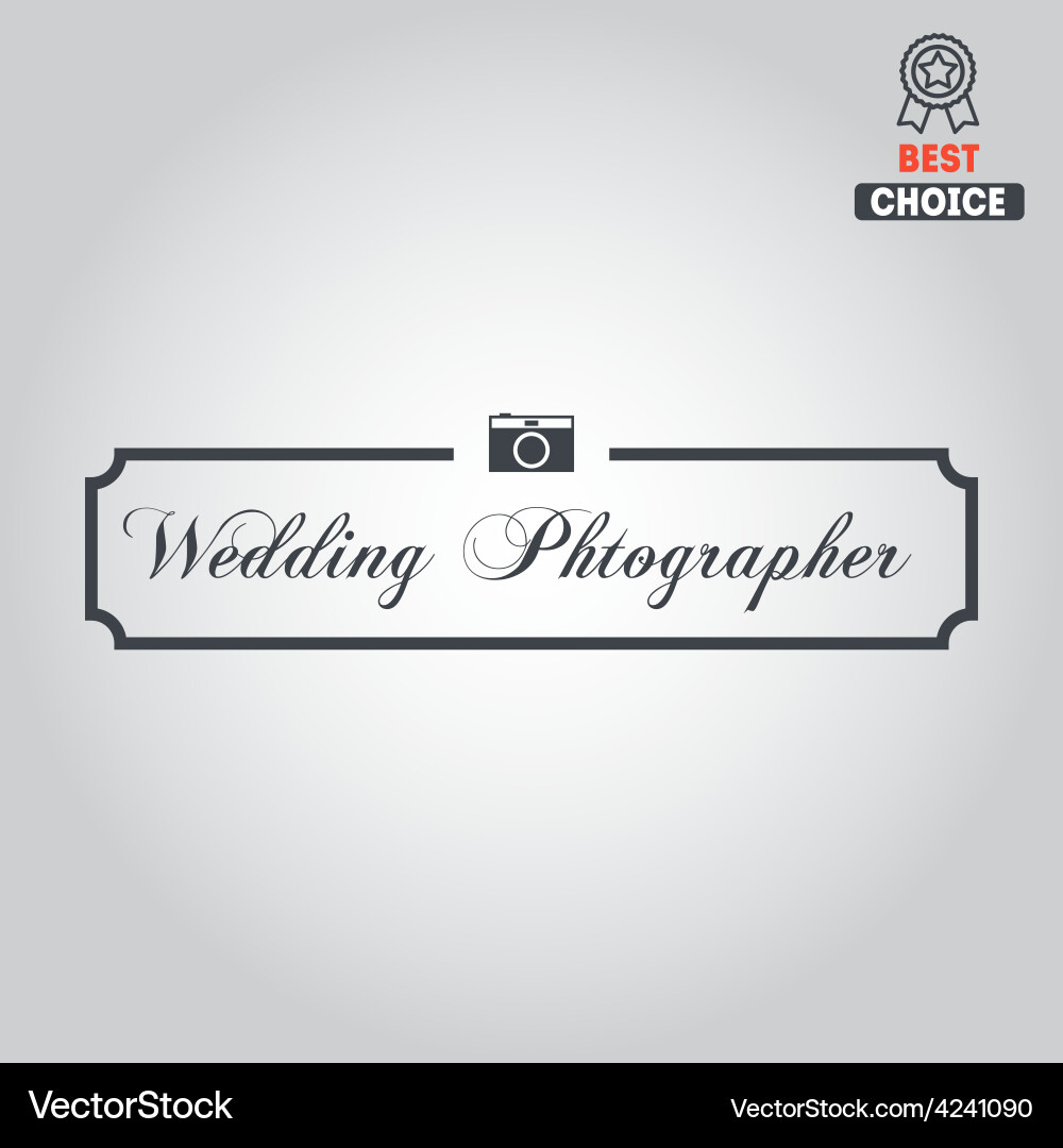 Logo badge emblem or label for photograph Vector Image