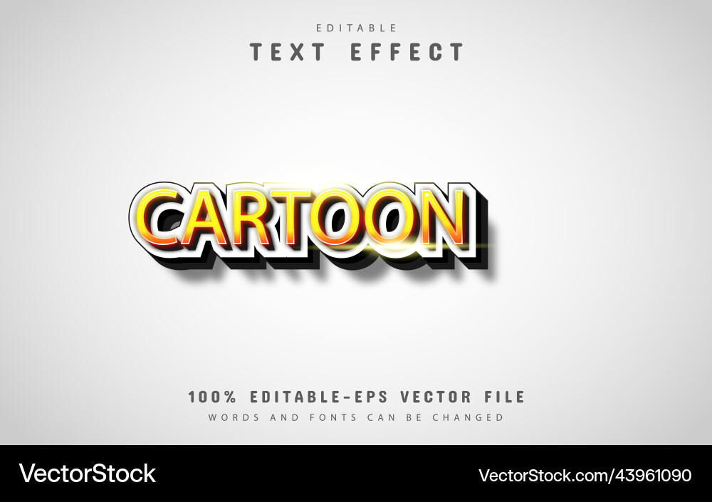 Orange Gradient Text Effect vector image