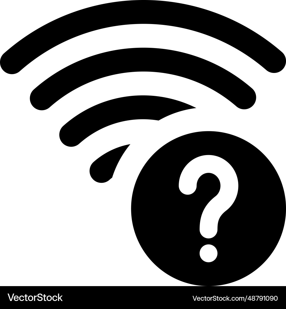 Password required for wireless connection vector image