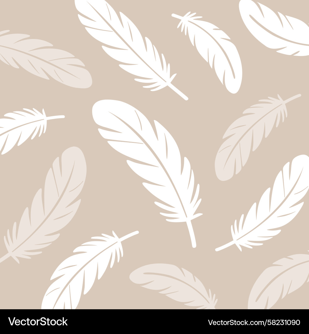 Seamless feather pattern representing softness Seamless feather pattern representing softness Vector Image