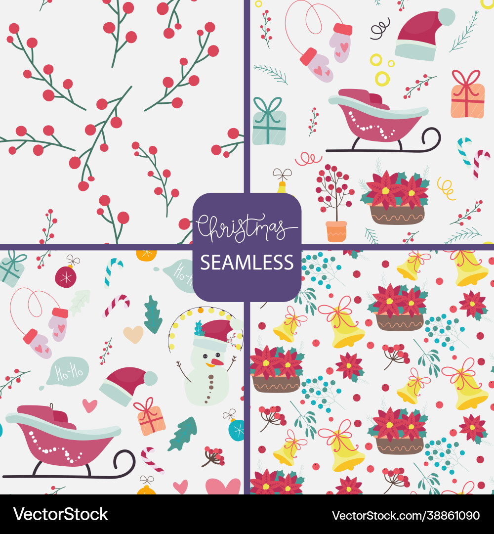 Set seamless pattern with colorful Set seamless pattern with colorful Vector Image