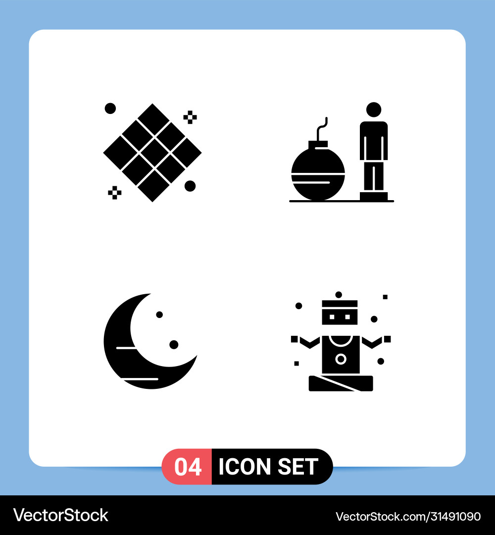 User interface pack basic solid glyphs Vector Image