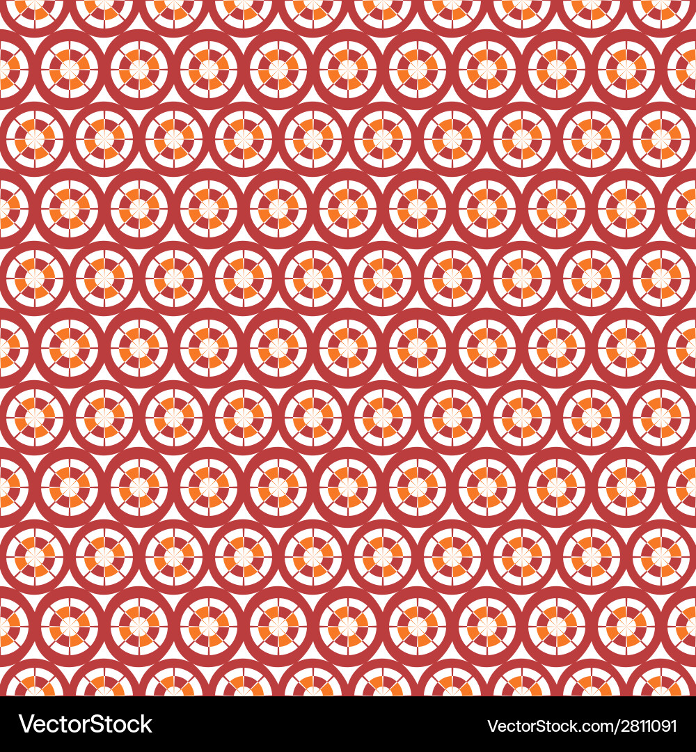 Abstract seamless circle and line pattern vector image