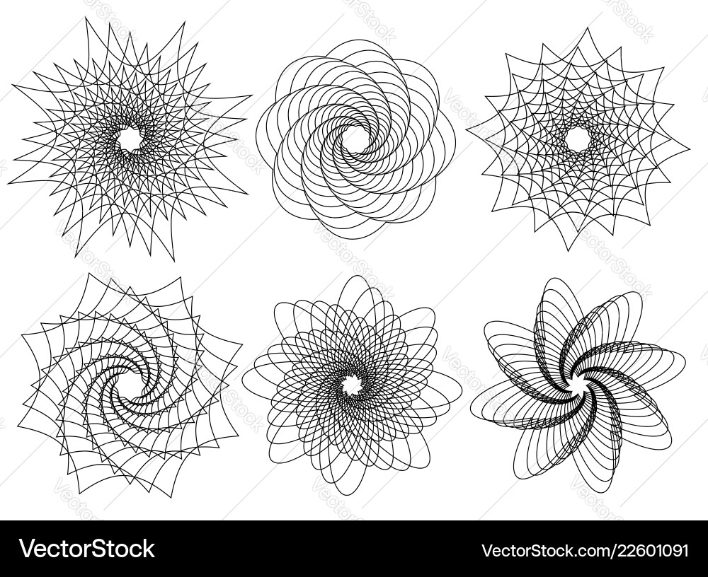 Abstract Spiraling Forms vector image