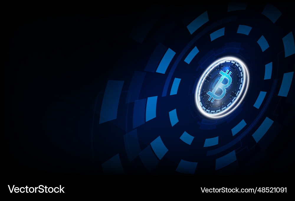 Abstract technical graph of bitcoin in futuristic Abstract technical graph of bitcoin in futuristic vector image