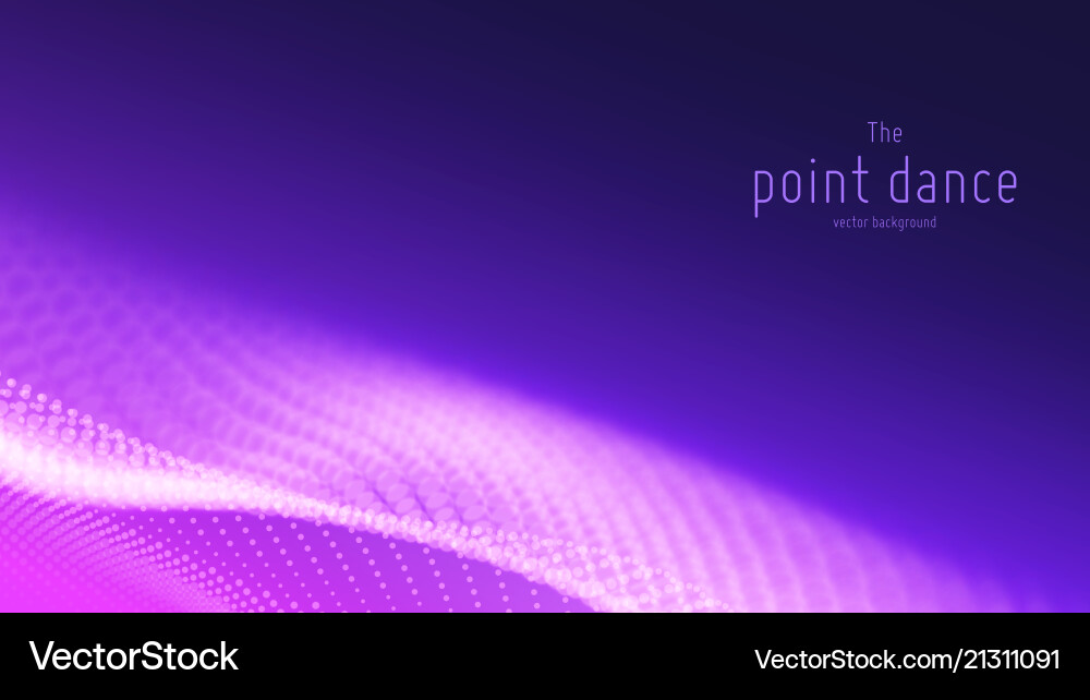 Abstract violet particle wave points array Abstract violet particle wave points array vector image