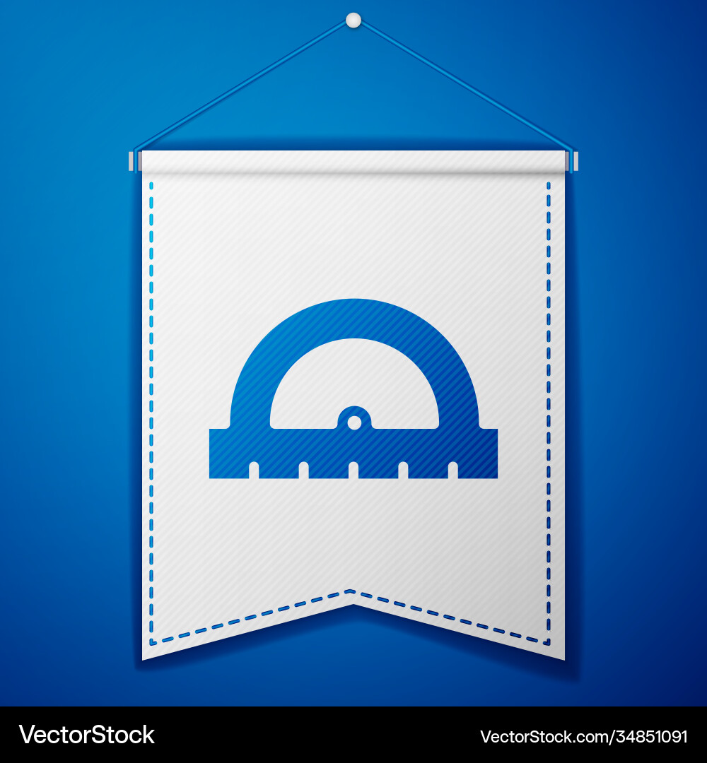 Blue protractor grid for measuring degrees icon Blue protractor grid for measuring degrees icon vector image