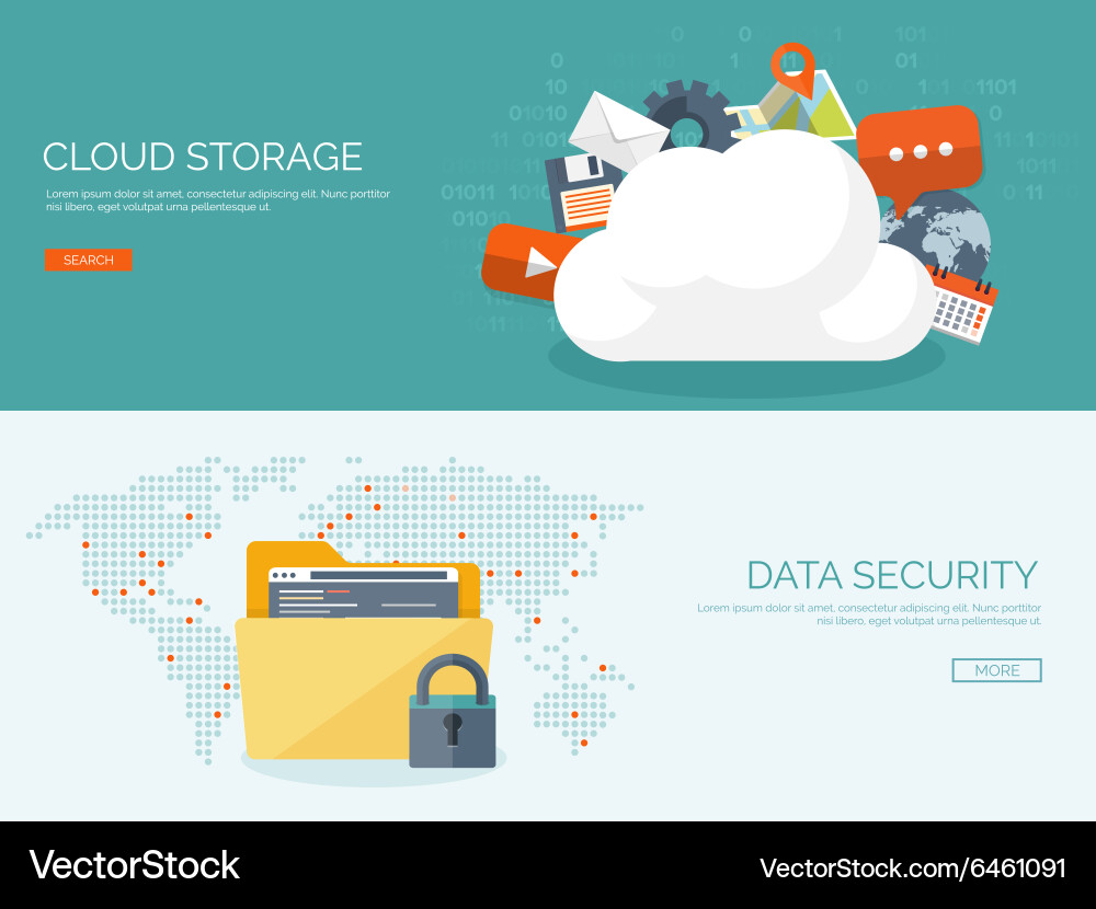 Cloud Computing Data Storage vector image