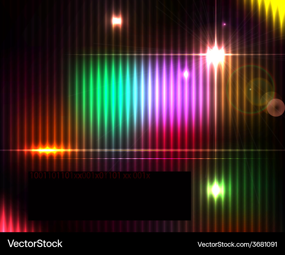 Dark abstract shiny technology spectrum background Vector Image