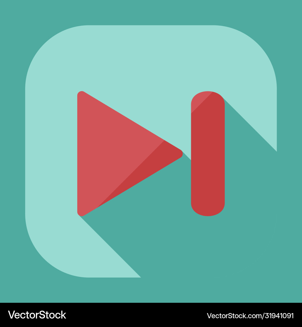 Flat modern design with shadow icon player Flat modern design with shadow icon player vector image